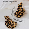 Wholesale Women's Fashionable Irregular Leopard Print Geometric Alloy Electroplated Earrings