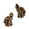 Wholesale Women's Fashionable Irregular Leopard Print Geometric Alloy Electroplated Earrings