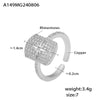 Wholesale Women's Fashionable Jewelry Ring Copper Real Gold Plated With Diamond Geometric Eight Mans Star Opening Ring