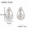 Wholesale Women's Fashionable Light Luxury Temperament Drop Shape Colored Diamond Pearl Stainless Steel Electroplated Earrings