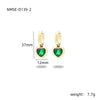 Wholesale Women's Fashionable Light Luxury Titanium Steel Earrings With Heart Shape And Inlaid Colored Diamond Electroplated