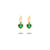 Wholesale Women's Fashionable Light Luxury Titanium Steel Earrings With Heart Shape And Inlaid Colored Diamond Electroplated