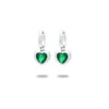 Wholesale Women's Fashionable Light Luxury Titanium Steel Earrings With Heart Shape And Inlaid Colored Diamond Electroplated