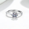 Wholesale Women's Fashionable Simple Open Ring S925 Sterling Silver Geometric Eight Hearts And Eight Arrows Diamond Inlay Electroplating