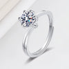 Wholesale Women's Fashionable Simple Open Ring S925 Sterling Silver Geometric Eight Hearts And Eight Arrows Diamond Inlay Electroplating