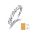 Wholesale Women's Fashionable Simple 925 Silver Geometric Moissanite Ring Set With Diamonds