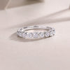 Wholesale Women's Fashionable Simple 925 Silver Geometric Moissanite Ring Set With Diamonds