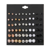 Wholesale Women's Fashionable Simple Versatile Mixed Materials Flower Shaped Earrings Set With Diamonds