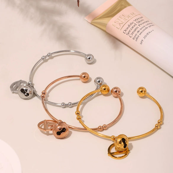 Wholesale Women's Ferris Wheel Fortune Bell Stainless Steel Goldplated Titanium Steel Electroplated Bracelet