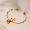 Wholesale Women's Ferris Wheel Fortune Bell Stainless Steel Goldplated Titanium Steel Electroplated Bracelet