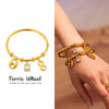 Wholesale Women's Ferris Wheel Multiaccessory Pig Nose 8Shaped Zircon Stainless Steel 18K Gold Plated Fashion Geometric Bracelet