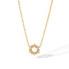 Wholesale Women's Fine Necklace Stainless Steel Titanium Steel Pendant Inlaid White Irregular Round Zircon Geometric Electroplated