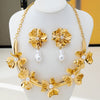 Wholesale Women's Floral And Geometric Alloy Jewelry Set Electroplated Accessories