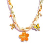 Wholesale Women's Floral Bee And Animal Zodiac Pattern Stainless Steel Necklace With Pvd Furnace Vacuum Real Gold Plating