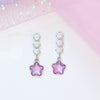 Wholesale Women's Flower Earrings Brass Star Pattern Microinlaid Zircon Diamond Design