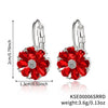 Wholesale Women's Flower Earrings Copper Glass Inlay Versatile Style