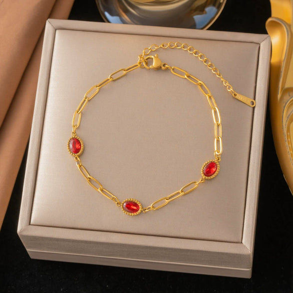 Wholesale Women's Flower Pattern Stainless Steel Vacuum Plated Bracelet In Old Money Geometric Style