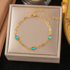Wholesale Women's Flower Pattern Stainless Steel Vacuum Plated Bracelet In Old Money Geometric Style