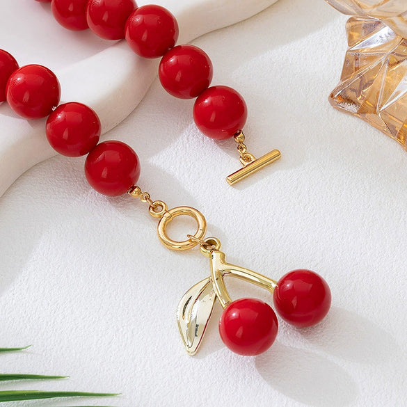 Wholesale Women's Flowershaped Pearl Necklace With Zinc Alloy Pendant And Regular Chain Electroplated Jewelry