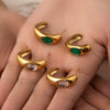Wholesale Women's French Minimalist C Shaped Titanium Steel Earrings With 18K Gold Plating And Geometric Design Light Luxury Style