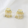 Wholesale Women's French Retro Copper Geometric Water Drop Tassel Earrings With Electroplating
