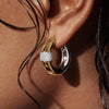 Wholesale Women's French Retro Copper Goldplated Zircon And Diamond Earrings With Electroplating And Colorpreserving Technique