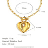 Wholesale Women's French Retro Cross Square Pendant Stainless Steel And Titanium Steel Geometric Necklace With 18K Gold Plated Electroplating