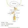 Wholesale Women's French Retro Cross Square Pendant Stainless Steel And Titanium Steel Geometric Necklace With 18K Gold Plated Electroplating