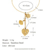 Wholesale Women's French Retro Cross Square Pendant Stainless Steel And Titanium Steel Geometric Necklace With 18K Gold Plated Electroplating