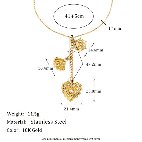 Wholesale Women's French Retro Cross Square Pendant Stainless Steel And Titanium Steel Geometric Necklace With 18K Gold Plated Electroplating