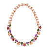 Wholesale Women's French Retro Drop Shape Zircon Inlaid Copper Necklace