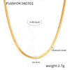 Wholesale Women's French Retro Elegant Titanium Steel Jewelry With Electroplated Ushape And Geometric Inlaid White Seashell Semicircle Pendant Necklace