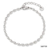 Wholesale Women's French Retro Exquisite Stainless Steel Bracelet With Oval Gold Beads Olive Beads And Geometric Pattern Chain Electroplated