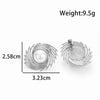 Wholesale Women's French Retro Flower Titanium Steel Earrings With Electroplating Design