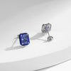 Wholesale Women's French Retro Geometric S925 Silver Earrings With Imitation Diamond And Enamel Shine