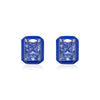 Wholesale Women's French Retro Geometric S925 Silver Earrings With Imitation Diamond And Enamel Shine