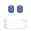 Wholesale Women's French Retro Geometric S925 Silver Earrings With Imitation Diamond And Enamel Shine