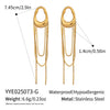 Wholesale Women's French Retro Geometric Tassel Earrings Stainless Steel Electroplated Light Luxury High End Non Fading Waterproof Accessories