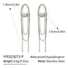Wholesale Women's French Retro Geometric Tassel Earrings Stainless Steel Electroplated Light Luxury High End Non Fading Waterproof Accessories