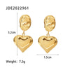Wholesale Women's French Retro Heart Pendant Earrings Titanium Steel Geometric Electroplated