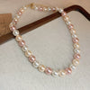 Wholesale Women's French Retro Light Luxury Clavicle Chain Set With Alloy Pendant And Imitation Pearls Electroplating