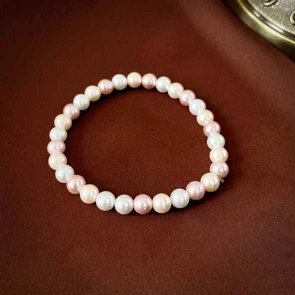 Wholesale Women's French Retro Light Luxury Clavicle Chain Set With Alloy Pendant And Imitation Pearls Electroplating