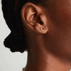 Wholesale Women's French Retro Palace Style Geometric Copper Zircon Earrings With Electroplating