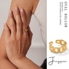 Wholesale Women's French Retro Style Hollow Titanium Steel Ring With Geometric Pattern And Electroplating Treatment