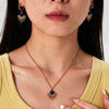 Wholesale Women's French Retro Sunflower Leaves Pendant Stainless Steel Clavicle Chain Necklace With Pvd Furnace Real Gold Treatment