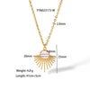 Wholesale Women's French Retro Sunflower Leaves Pendant Stainless Steel Clavicle Chain Necklace With Pvd Furnace Real Gold Treatment