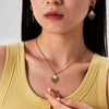 Wholesale Women's French Retro Sunflower Leaves Pendant Stainless Steel Clavicle Chain Necklace With Pvd Furnace Real Gold Treatment