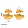Wholesale Women's French Vintage Ins Style Flower Butterfly Leaf Titanium Steel Earrings With Electroplating