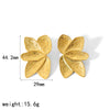 Wholesale Women's French Vintage Ins Style Flower Butterfly Leaf Titanium Steel Earrings With Electroplating