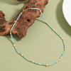 Wholesale Women's Fresh Water Pearl And Tianhe Stone Beaded Clavicle Necklace Copper Handmade Geometric Design